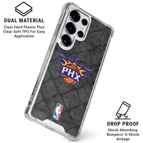 NBA Phoenix Suns Dark Rust Galaxy S25 Ultra Clear Case